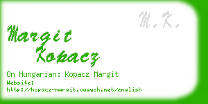 margit kopacz business card